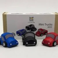 3 Autos mini de madera imagen 1