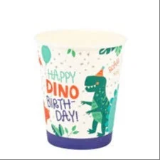 Vaso  de cumple  dino imagen 1
