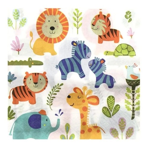 Imagen de Servilletas Animales de la Selva para cumpleaños 