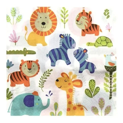 Servilletas Animales de la Selva para cumpleaños  imagen 1