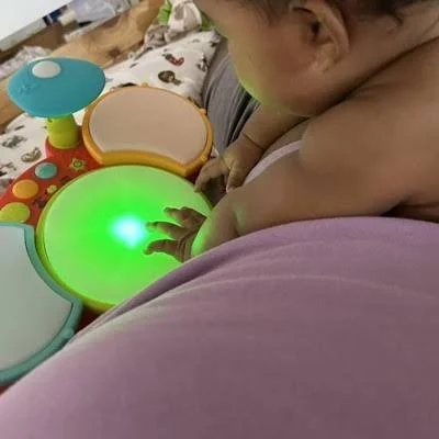 Bateria  infantil con luz y sonidos imagen 4